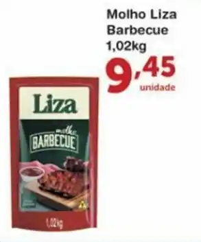 Roldão Molho Liza Barbecue 1.02kg oferta