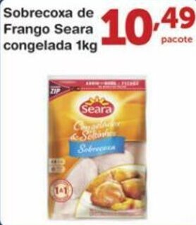 Roldão Sobrecoxa de Frango Seara congelada 1kg oferta