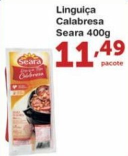 Roldão Linguica Calabresa Seara 400g oferta