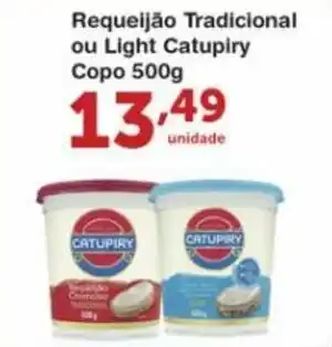 Roldão Requeijao Tradicional ou Light Catupiry Copo 500g oferta