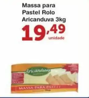 Roldão Massa para Pastel Rolo Aricanduva 3kg oferta