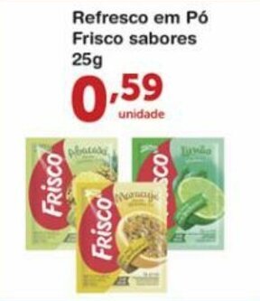Roldão Refresco em po Frisco Sabores 25g oferta