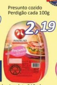 Supermercados Savegnago Presunto cozido Perdigao cada 100g oferta