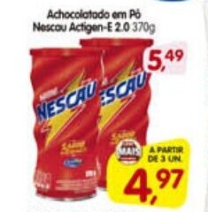 Cercadão Achocolatado em po Nescau Actigen-E 2.0 370g oferta