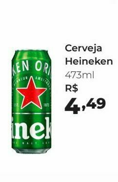 Peruzzo Cerveja heineken 473ml oferta
