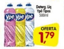 Cercadão Deterg. Liq. Ype tipos 500ml oferta
