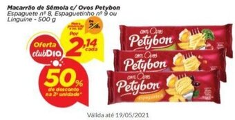 Dia Macarrao de Semola c/ Ovos Peybon 500g oferta