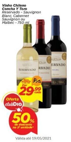 Vinho Chileno Concha Y Toro 750ml