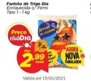 Dia Farinha de Trigo Dia 1kg oferta