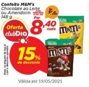 Dia Confeito M&M's 148g oferta