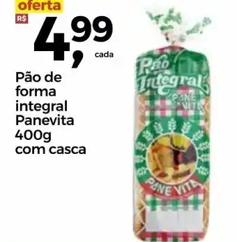 Pao de Forma integral Panevita 400g com casca