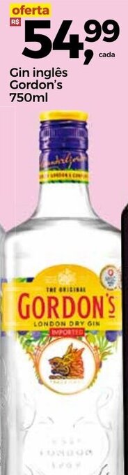 Gin Ingles Gordon's 750ml