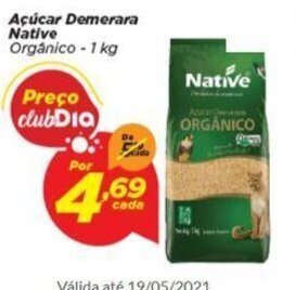 Dia Acucar Demerara native 1kg oferta