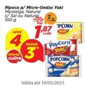 Dia Pipoca p/ Microondas Yoki 100g oferta
