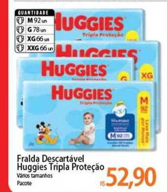 Atacadão Fralda Descartável Huggies Tripla Proteçao oferta