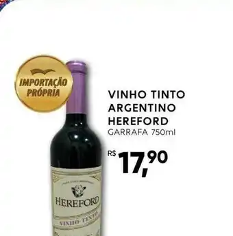 Vinho Tinto Argentino Hereford Garrafa