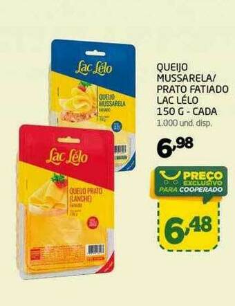 Cooper Queijo Mussarela Prato Fatiado Lac Lélo oferta
