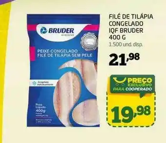Cooper Filé De Tilápia Congelado Iqf Bruder oferta