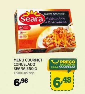 Cooper Menu Gourmet Congelado Seara oferta