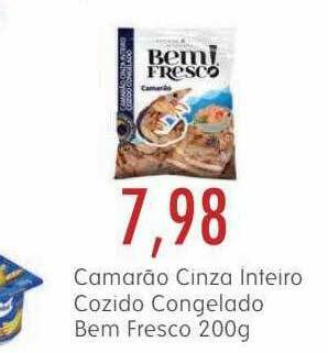 Epa Camarão Cinza Inteiro Cozido Congelado Bem Fresco oferta