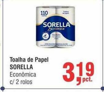 Higa Atacado Toalha De Papel Sorella Econômica C 2 Rolos oferta