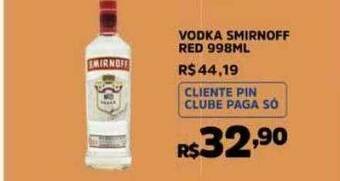 Pinheiro Supermercado Vodka Smirnoff Red oferta