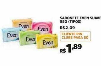 Sabonete Even Suave Tipos
