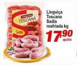 Ricoy Supermercados Linguiça Toscana Sadia Resfriada Kg oferta