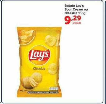 Batata Lay's Sour Cream Ou Clássica