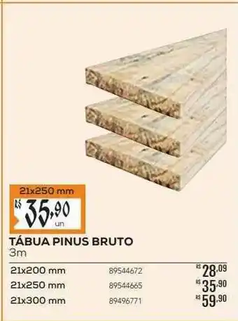 Obramax Tábua Pinus Bruto 3m oferta