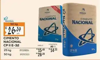 Obramax Cimento Nacional Cp Ii E-32 oferta