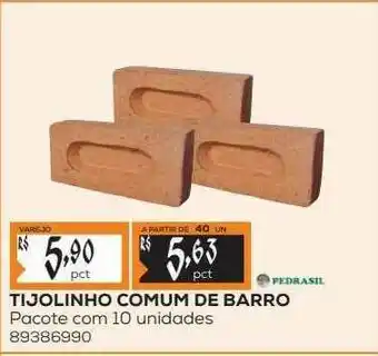 Obramax Tijolinho Comum De Barro oferta