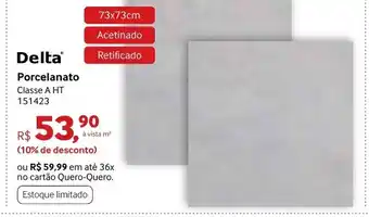 Quero Quero Delta Porcelanato oferta