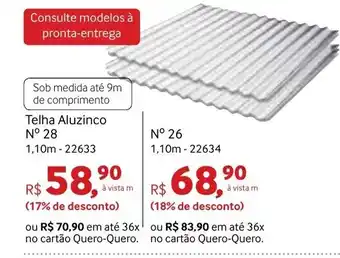 Quero Quero Telha Amuzinco N28 oferta