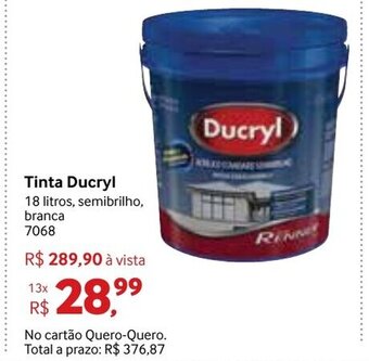 Quero Quero Tinta Ducryl 18L oferta