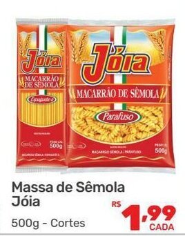 Supermercados Condor Massa de Semola Joai 500g oferta