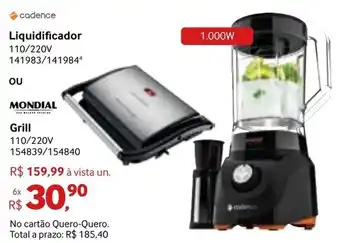 Quero Quero Liquidificador 110/220v ou Mondial Grill oferta