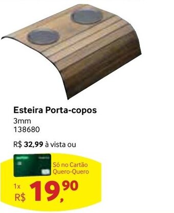 Esteira Porta copos 3mm