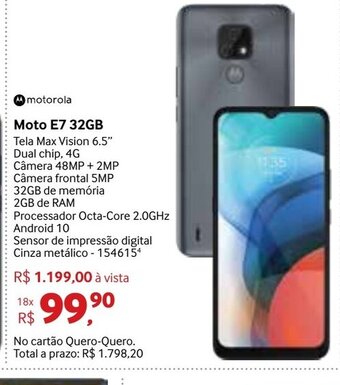Quero Quero Moto E7 32GB oferta
