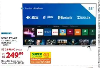 Quero Quero Philips Smart TV LED 58" oferta