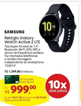 Samsung Relogio Galaxy Watch Active 2 LTE
