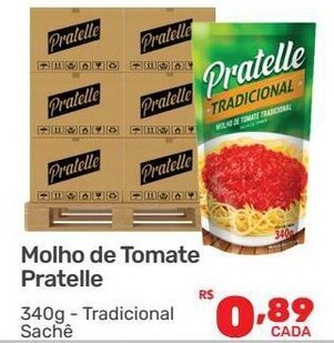 Supermercados Condor Molho de tomate Pratelle 340g oferta