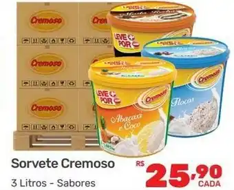 Sorvete Cremoso 3L