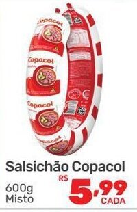 Supermercados Condor Salsichao Copacol 600g oferta