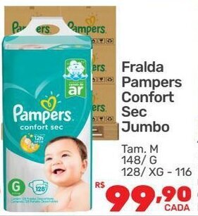 Supermercados Condor Fralda Pampers Confort Sec Jumbo oferta