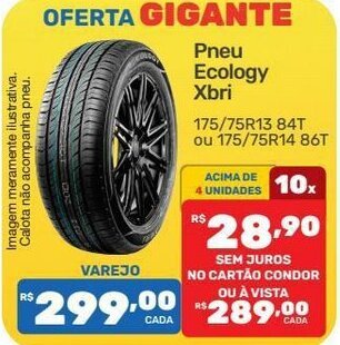 Supermercados Condor Pneu Ecology Xbri oferta