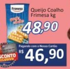 Supermercados Savegnago Queijo Coalho Frimesa 1kg oferta