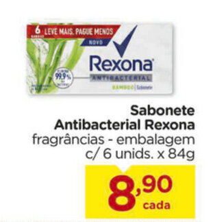 Carrefour Sabonete Antibacterial Rexona 6unids. x 84g oferta