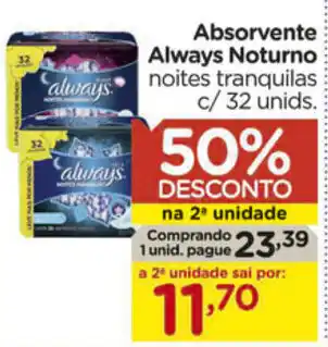 Carrefour Absorvente Always noturno oferta