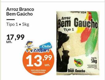 Zaffari Arroz Branco Bem Gaúcho oferta